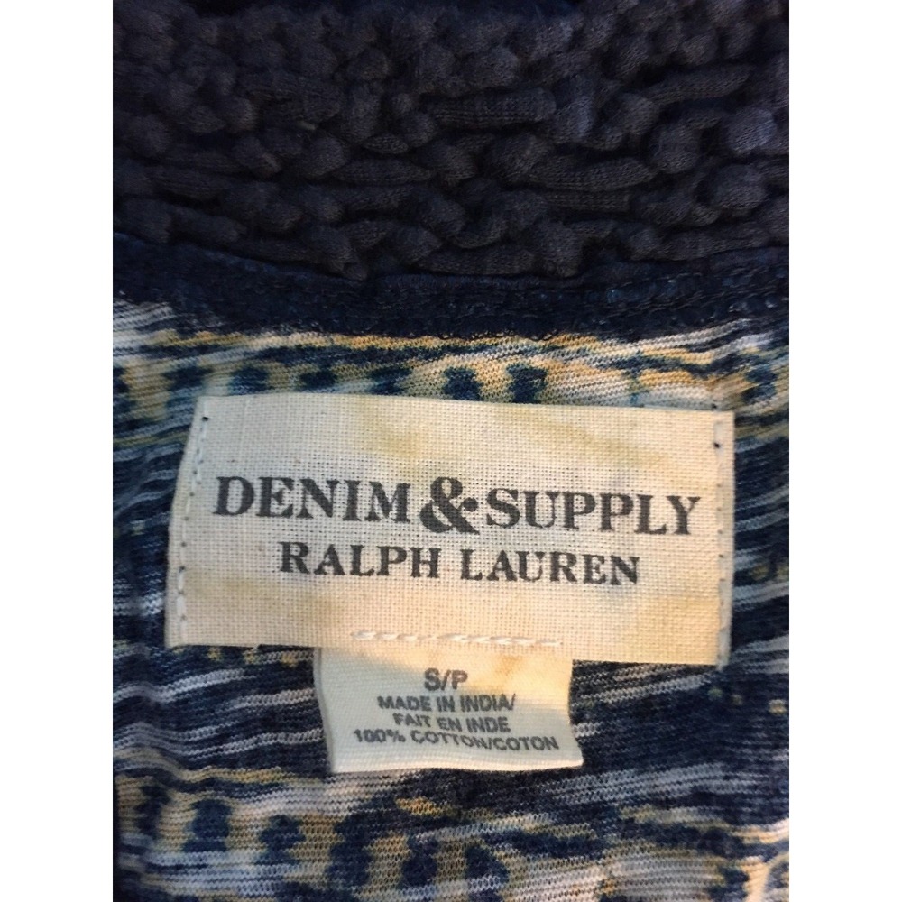 Denim & Supply Ralph Lauren Maxi Dress Tribal Print Crochet Fringe Halter S Boho - Picture 8 of 10